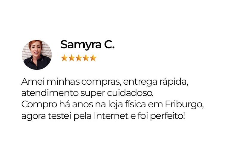 Avaliação de uma cliente da Mimar