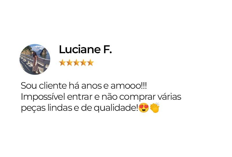 Avaliação de uma cliente da Mimar