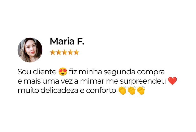Avaliação de uma cliente da Mimar
